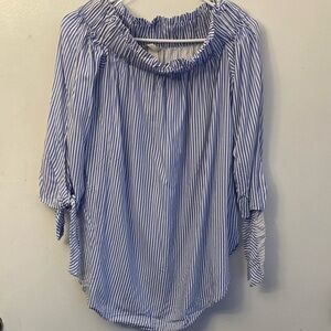 H&M Blue Striped Women's Top